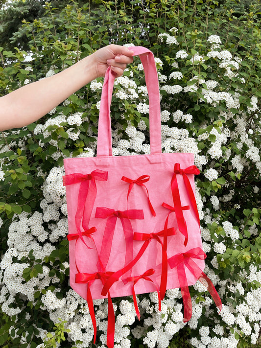 *red wine supernova* bow tote