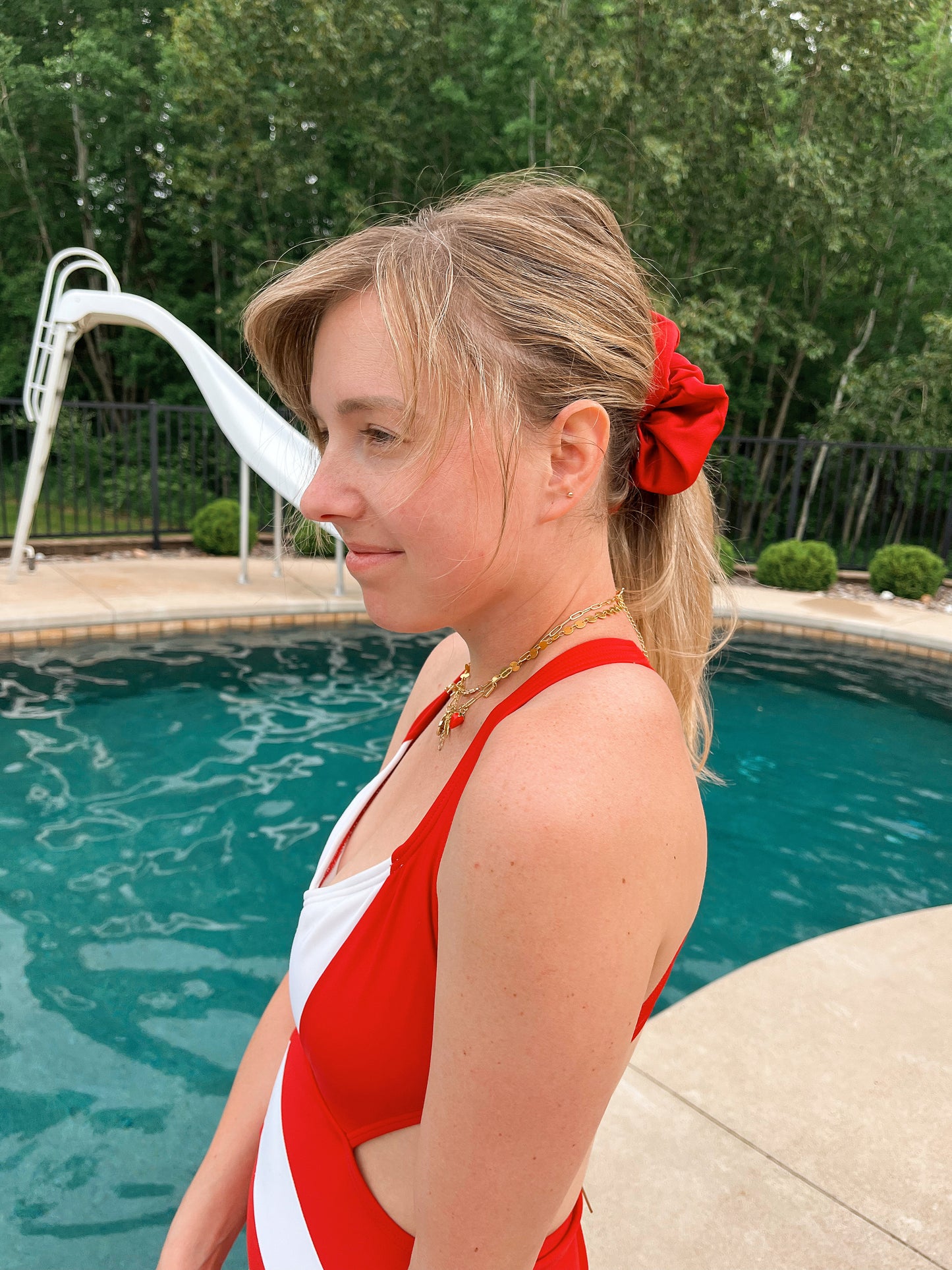 CHERRY LIPS SWIM SCRUNCHIE