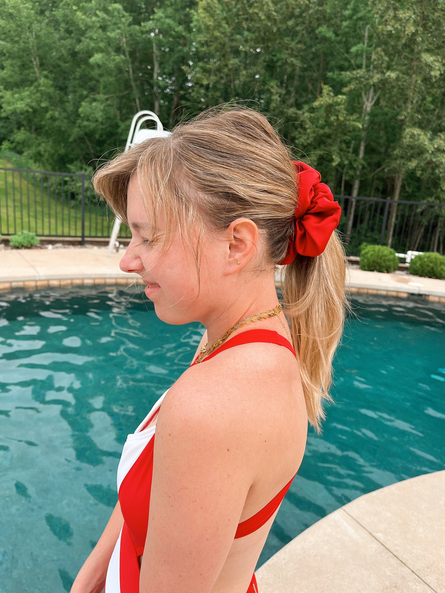 CHERRY LIPS SWIM SCRUNCHIE