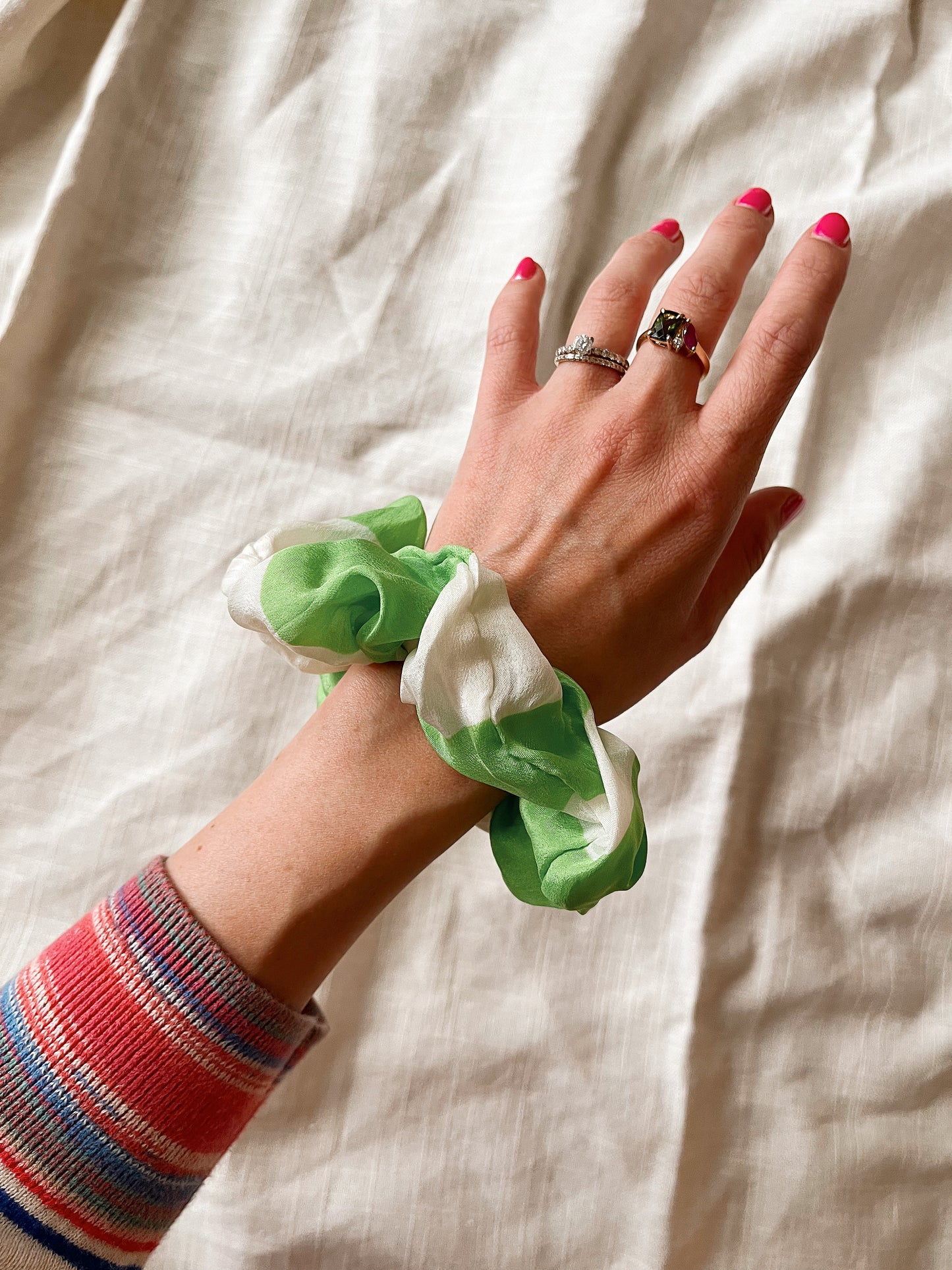 *lime without the coconut* 100% silk scrunchie