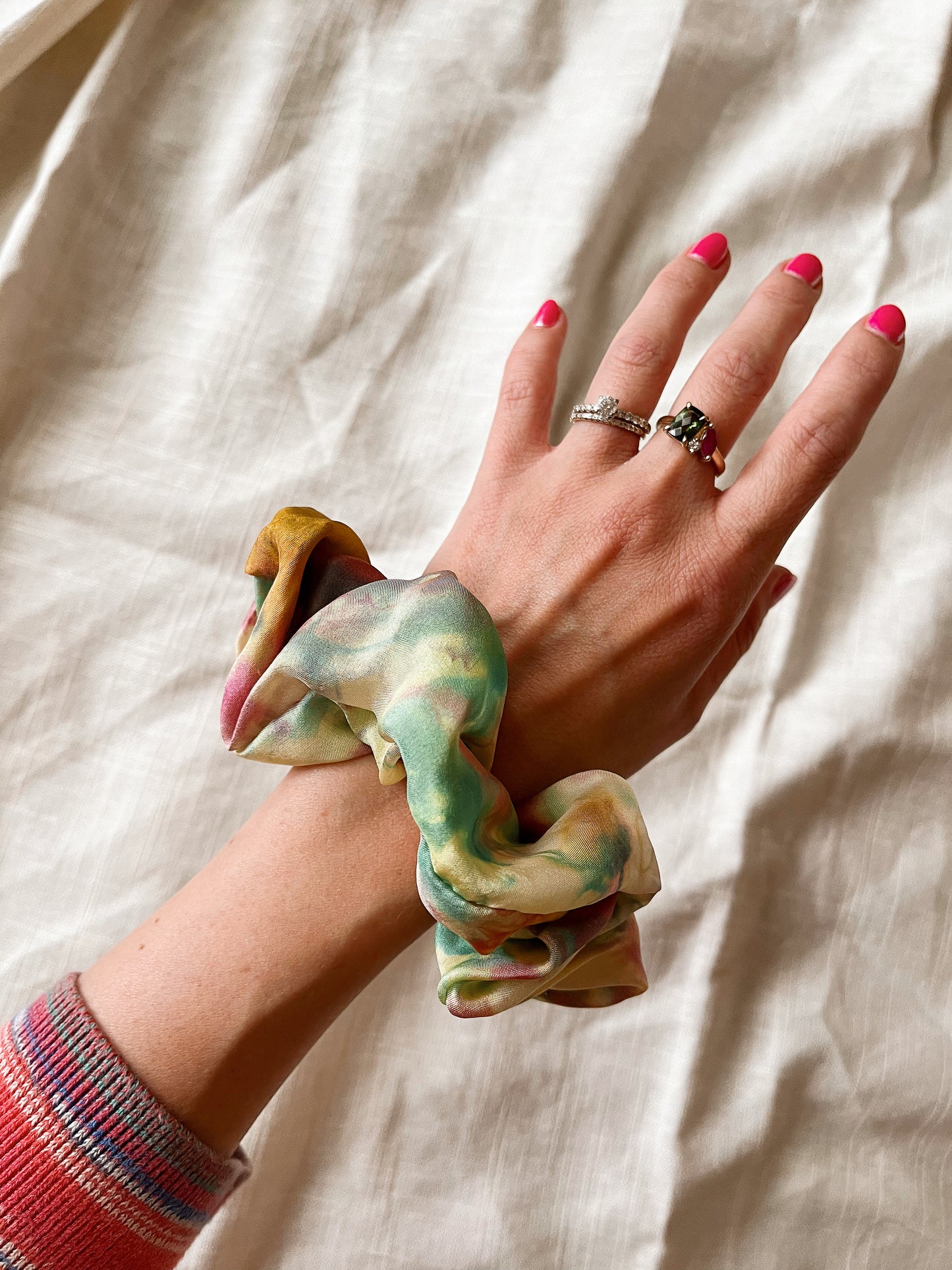 *fruit by the foot* 100% silk scrunchie