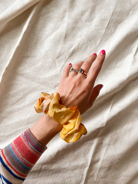 *i've got sunshine* 100% silk scrunchie