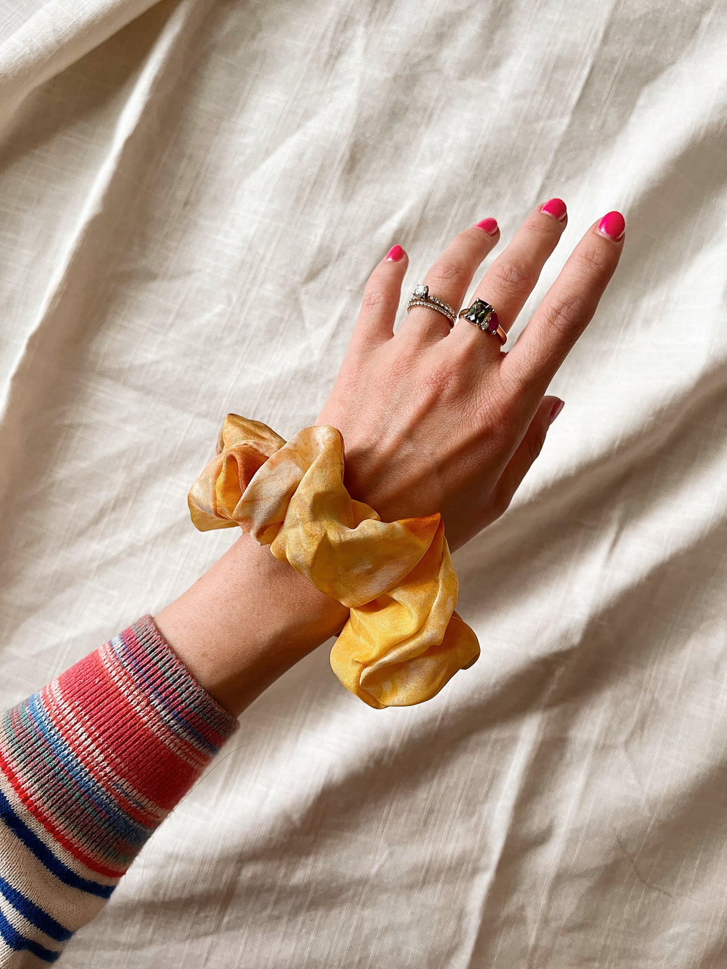 *i've got sunshine* 100% silk scrunchie