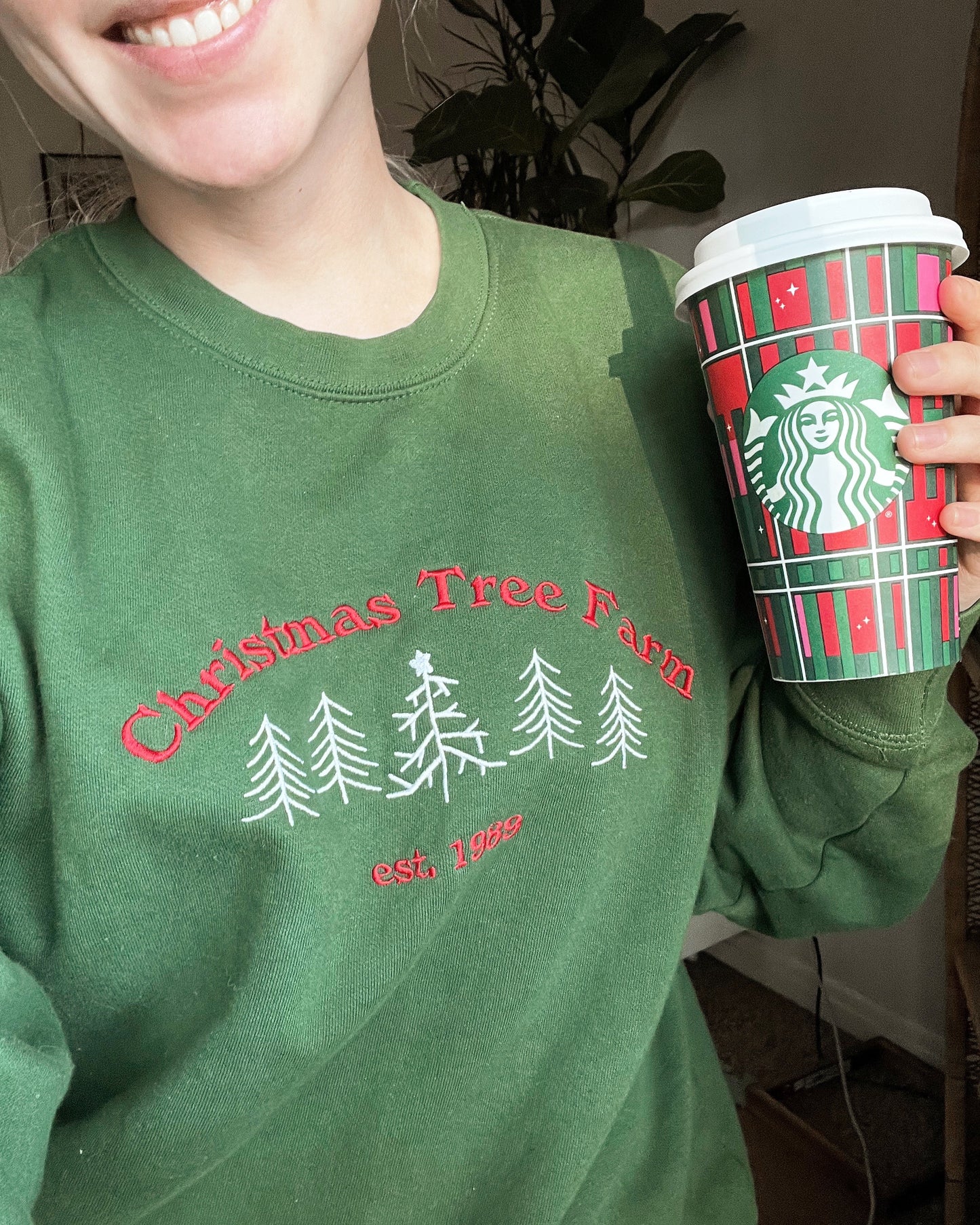 Christmas Tree Farm Green Unisex Crewneck