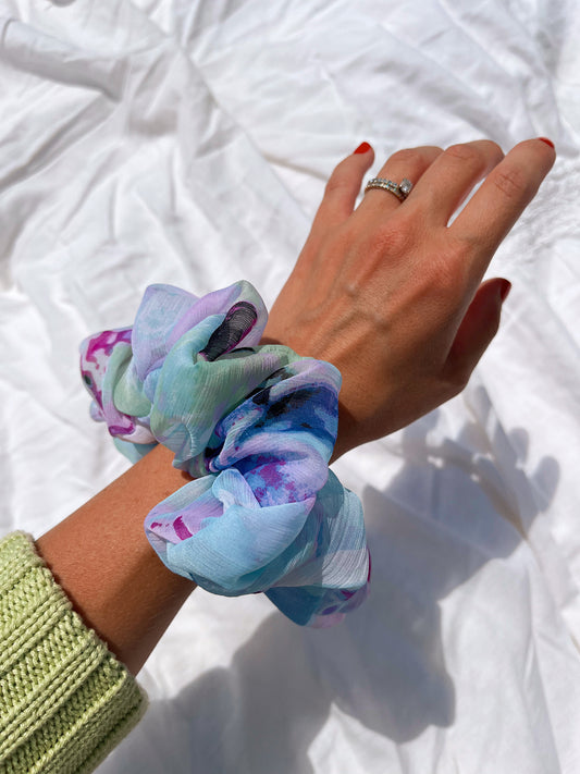 *new beginnings* vegan silk scrunchie