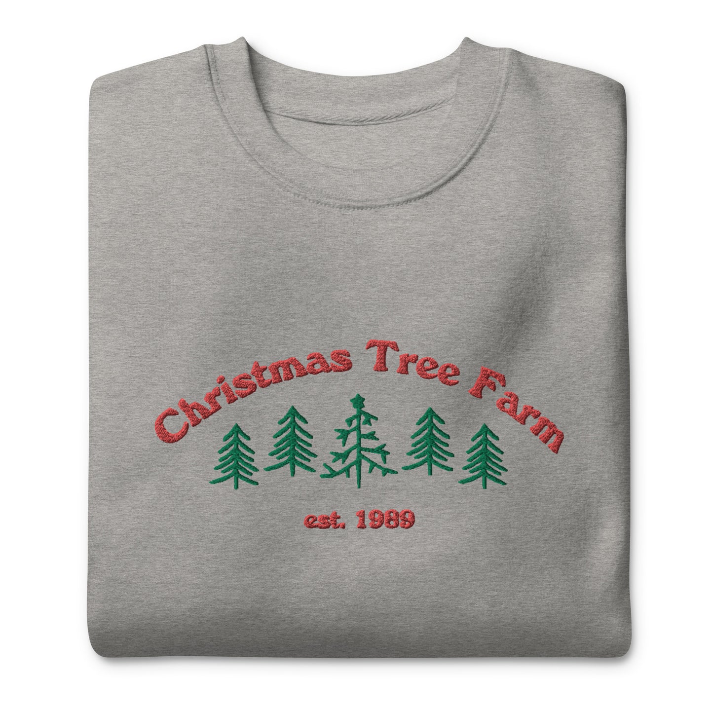 Christmas Tree Farm Grey Unisex Crewneck