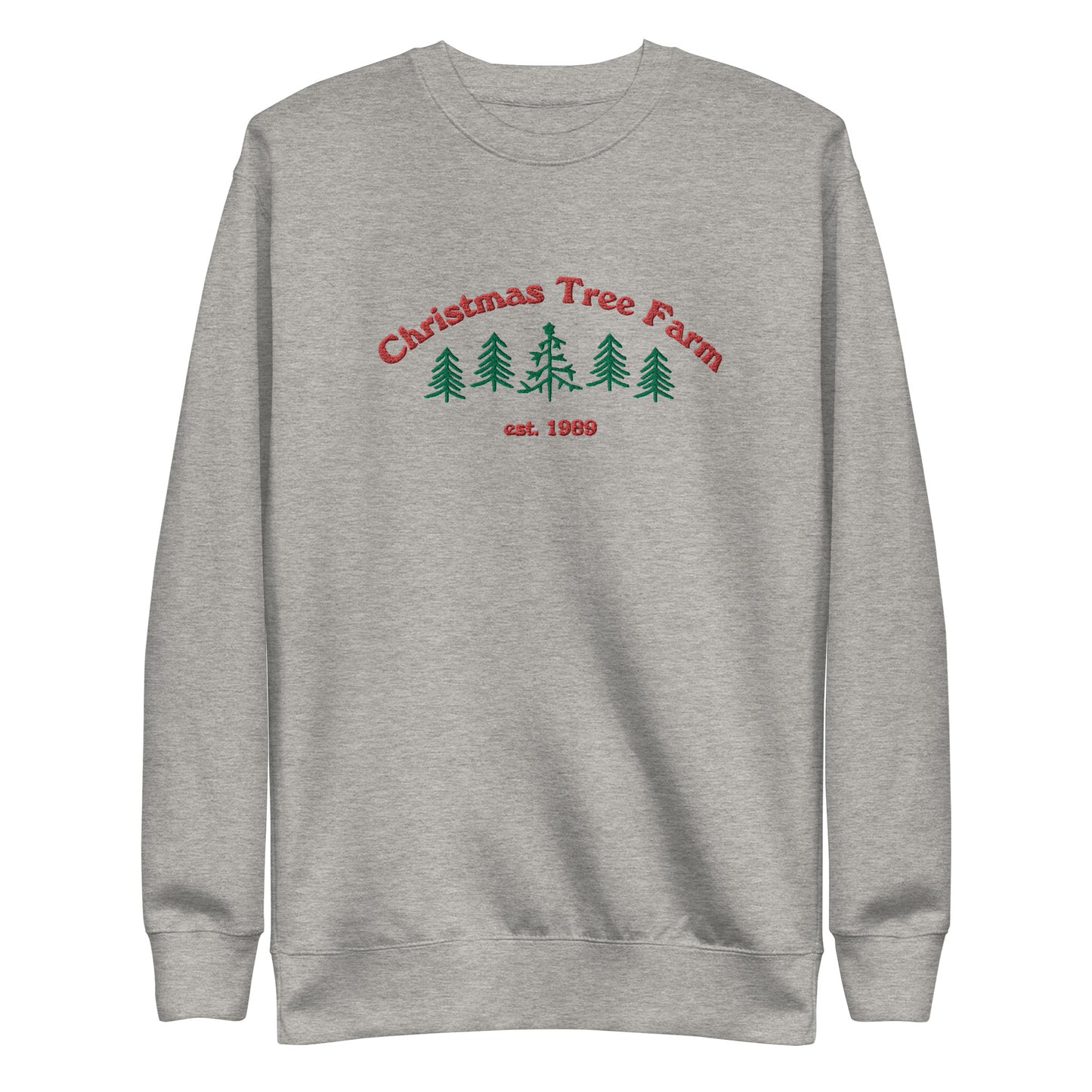 Christmas Tree Farm Grey Unisex Crewneck