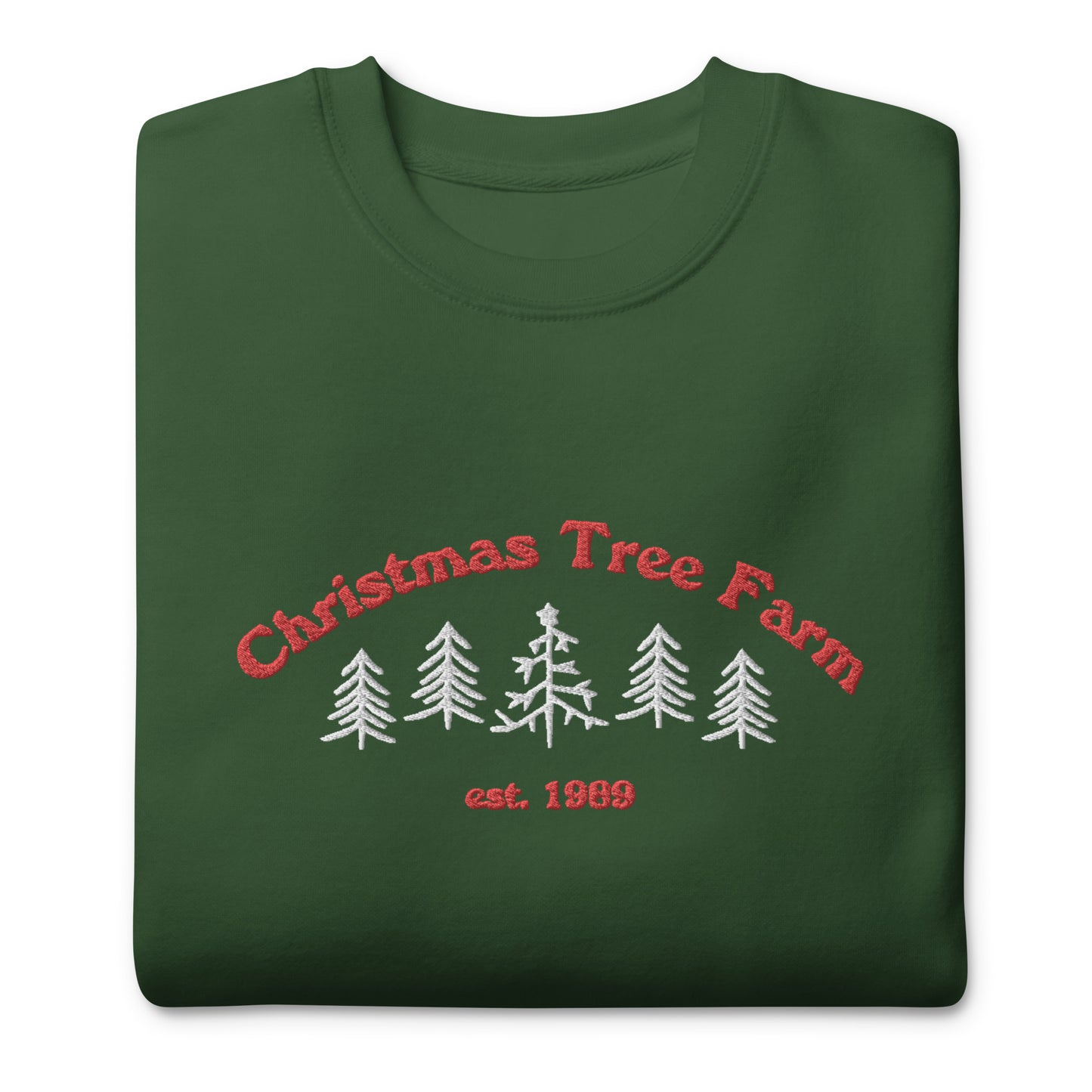 Christmas Tree Farm Green Unisex Crewneck