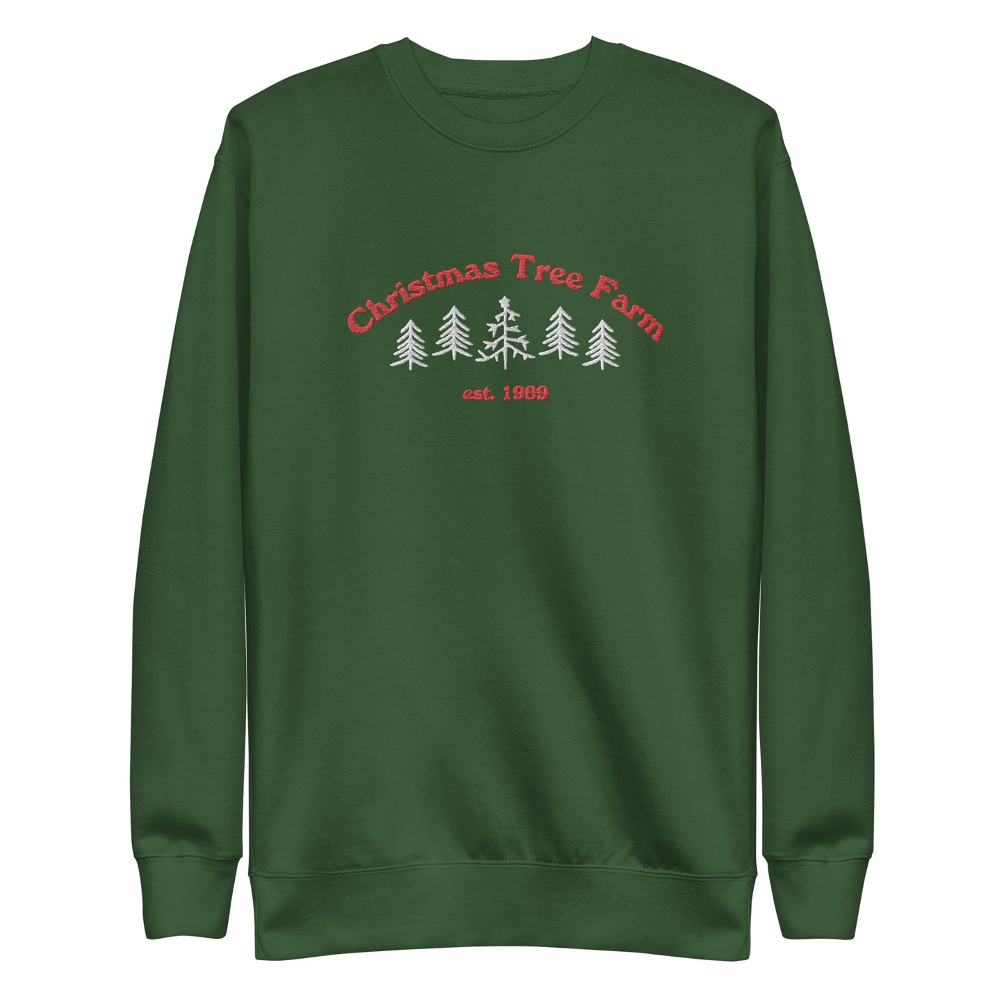 Christmas Tree Farm Green Unisex Crewneck