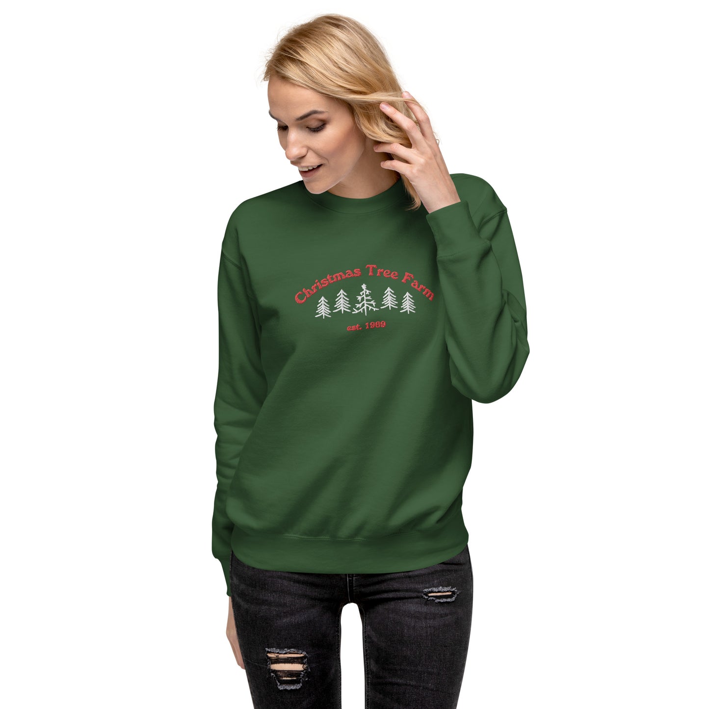 Christmas Tree Farm Green Unisex Crewneck