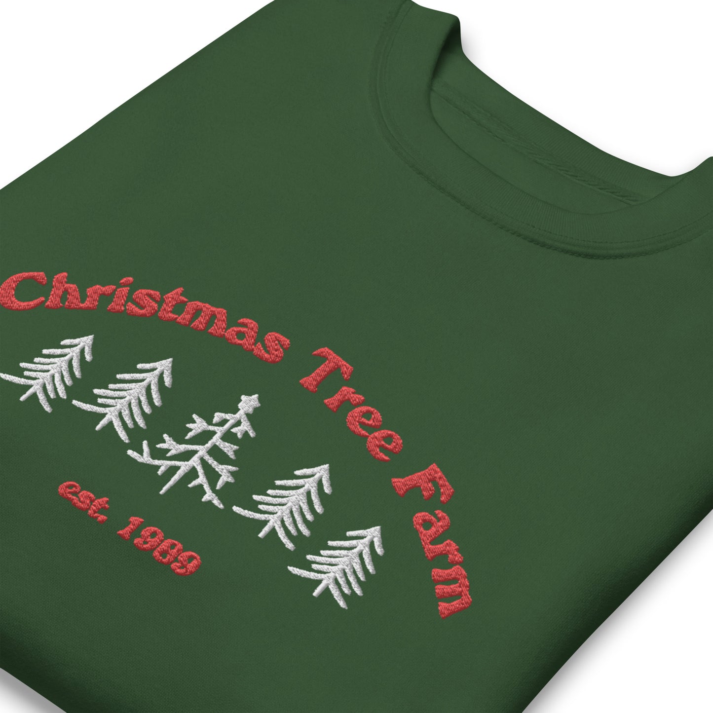 Christmas Tree Farm Green Unisex Crewneck