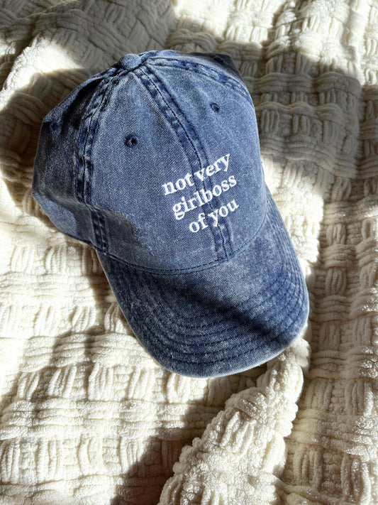 *not very girlboss* vintage wash cap