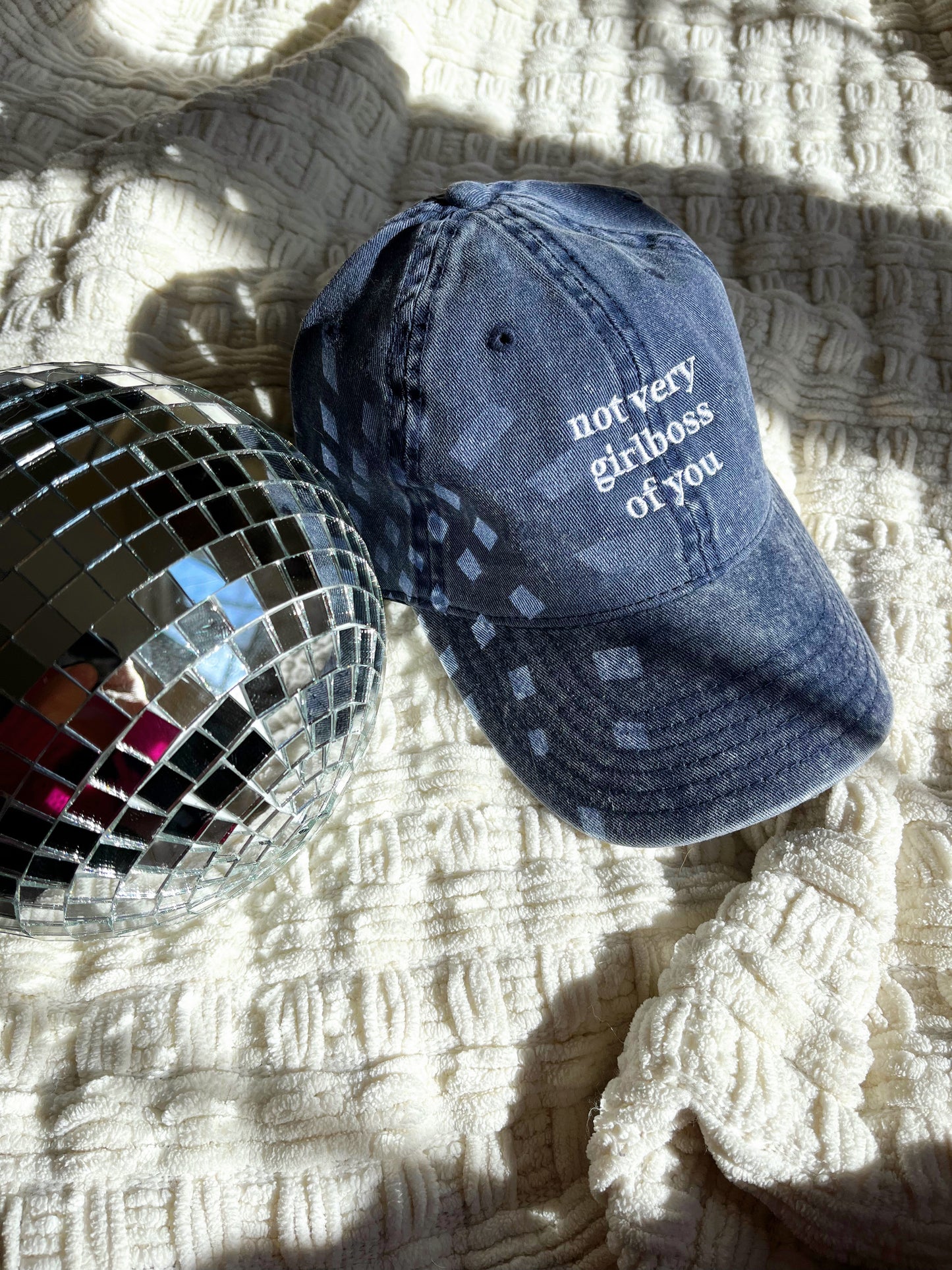 *not very girlboss* vintage wash cap